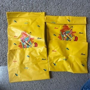 Yellow Vintage McDonalds Lunch Sacks Bags